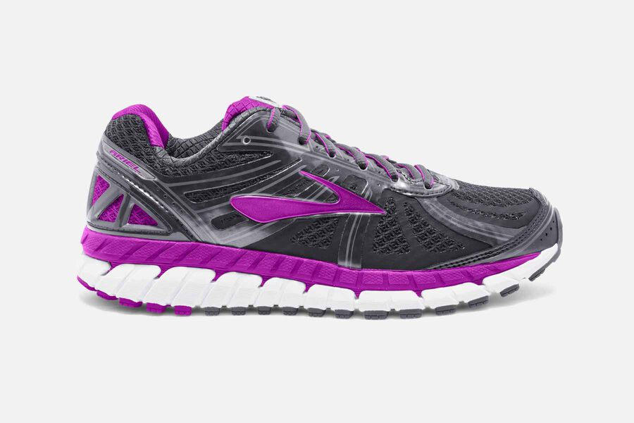 Brooks Women's Ariel '16 Road Running Shoes Deep Grey/Purple MBUO-91740